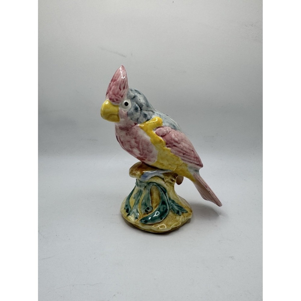 Vintage Stangl Pottery Bird #3596 - Pink Gray Cardinal MCM